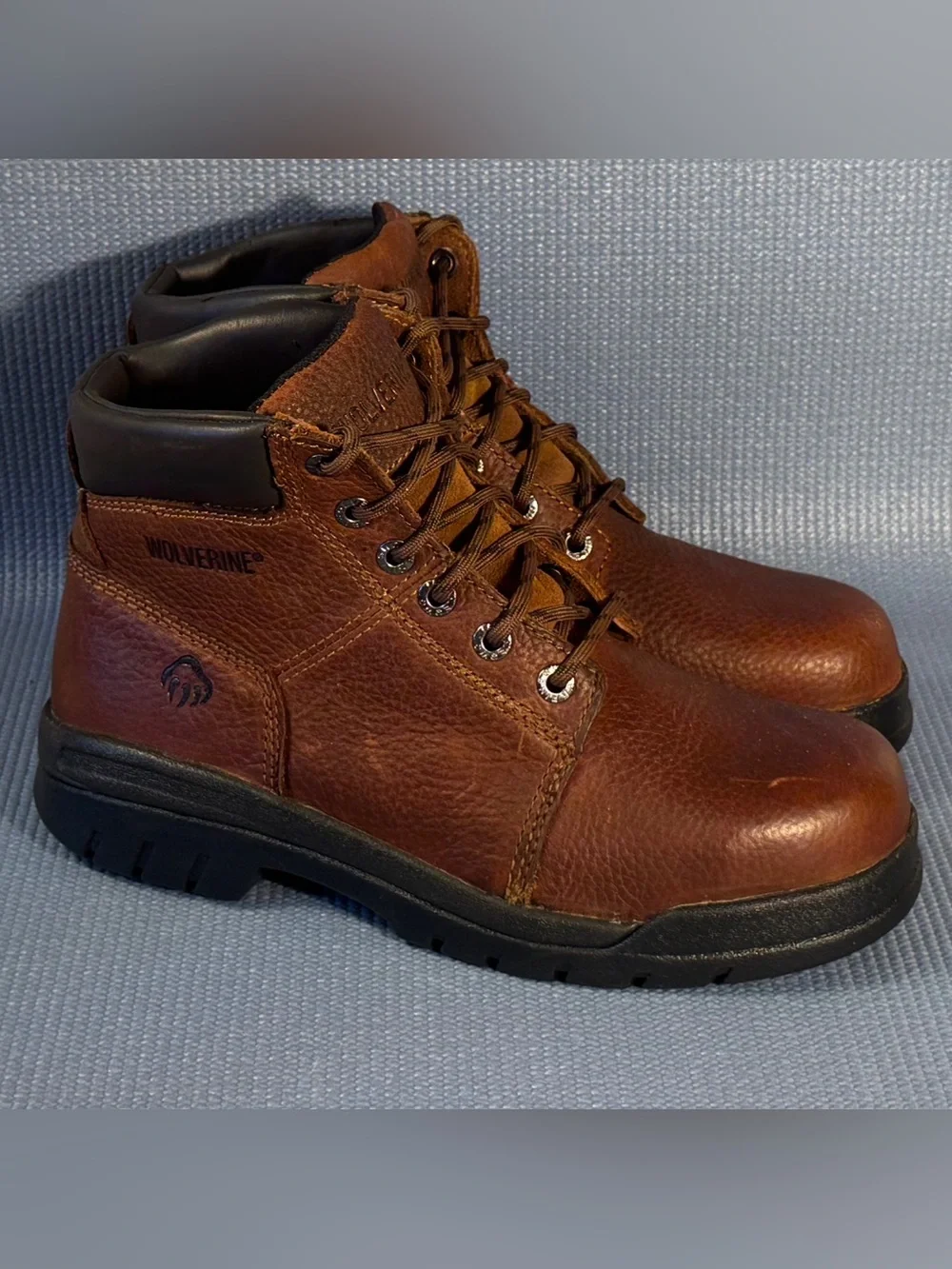 Wolverine Marquette Slip Resistant Steel Toe Leather Work Boots Men’s Size 8.5